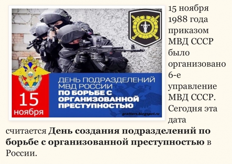 С Днем подразделений по борьбе с организованной преступностью !